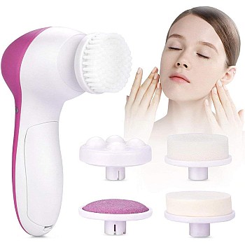 5 in 1 Face Massager/ Blackhead Remover/ Facial Cleanser - Beauty Care Deep Clean - Facial Cleanser Relief Face Massager - Multicolor, ABS