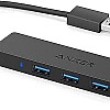 موزع رفيع للغاية بـ4 منفذ USB 3.0 لماك بوك وماك برو أو ميني واي ماك وسيرفس برو ونوت بوك والكمبيوتر واكس بي اس، مزود بمنفذ ذاكرة فلاش USB وهارد HDD