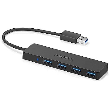 Anker 4-Port USB 3.0 Ultra Slim Data Hub for Macbook, Mac Pro/mini, iMac, Surface Pro, XPS, Notebook PC, USB Flash Drives, Mobile HDD, and More - 18 Months Local Warranty