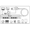 موزع USB قياسي اس تي-ستاندرد طراز UCA-9702 بسبعة منافذ مصنوع من الألومنيوم