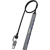 موزع USB قياسي اس تي-ستاندرد طراز UCA-9702 بسبعة منافذ مصنوع من الألومنيوم