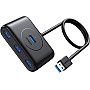 موزع USB 3.0 4 في 1 لنقل البيانات بسرعة 5 جيجابايت في الثانية من يوجرين للكمبيوتر واللاب توب والقرص الصلب الخارجي وذاكرة الفلاش ميموري ولوحة ا