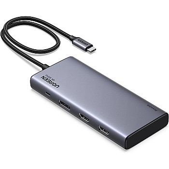 UGREEN Revodok Pro 308 Triple Display Docking Station USB C Hub 2HDMI DP (4K @ 60Hz Max.), 10Gbps 4 x USB Ports (2 x USB A & 2 x USB C), PD 100 W, Compatible with MacBook Air/Pro, Zenbook, MateBook