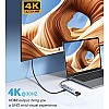 موزع USB نوع C ‏8 في 1 مع HDMI بدقة 4K وإيثرنت بوصلة RJ45 وقارئ بطاقات SD/TF وUSB 3.0/2.0 وتقنية شحن بي دي 100 وات ودونجل شبكة محلية USB نوع C لأجهزة ماك بوك بر