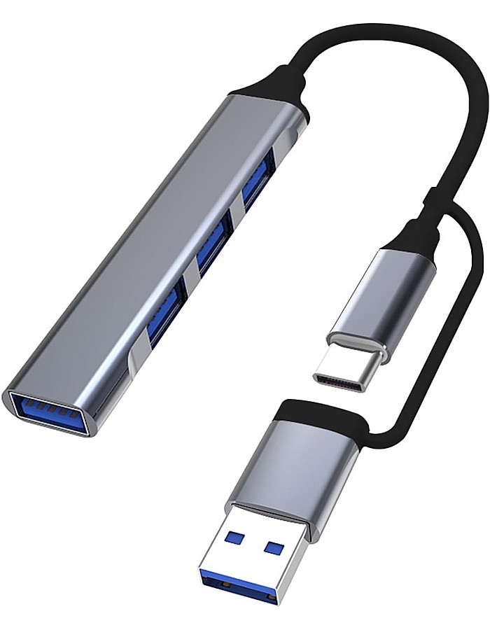 موزع USB نوع سي من لامكرتلب بيانات 3.0 4 منافذ رفيع للغاية متعدد المنافذ بسرعة عالية 5 جيجابايت في الثانية متوافق مع تابلت ميت بوك النوع وسيرف