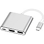 محول USB نوع سي إلى HDMI، محول ايه في رقمي متعدد المنافذ من USB 3.1 نوع سي إلى HDMI 4K مع منفذ USB 3.0 لجهاز ماك متعدد المنافذ لأجهزة ماك بوك برو وS8 بلس وS