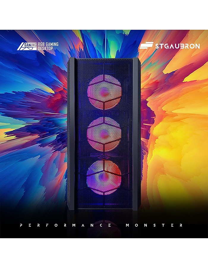 STGAubron Gaming PC Computer Desktop, GeForce RTX 3060 12G, Intel Core i7 up to 3.9G, 32GB RAM, 1TB SSD, WiFi, BT 5.0, RGB Fan x6, Windows 11 Home