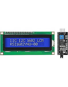 وحدة عرض LCD1602 I2C مع إضاءة خلفية زرقاء - شاشة LCD بحجم 2 × 16 مع محول I2C