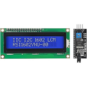 وحدة عرض LCD1602 I2C مع إضاءة خلفية زرقاء - شاشة LCD بحجم 2 × 16 مع محول I2C