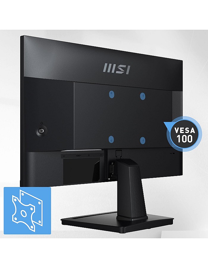 شاشة ال اي دي برو MP225 DE عالية الدقة FHD بدقة 1920×1080 وتردد 100HZ وسرعة استجابة 4 مللي لكل ثانية بمنفذ HDMI وVGA من ام اس اي، مقاس 21.5 بوصة، لون أسود