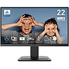 شاشة كمبيوتر MSI PRO MP223 E2، 22 بوصة، VA، 1920 × 1080 (FHD)، 100 هرتز، مزامنة تكيفية، HDMI، منفذ فيديو، منفذ عرض، قابلة للتركيب على حامل VESA، إمالة، 1 مللي ثا