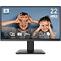 شاشة كمبيوتر MSI PRO MP223 E2، 22 بوصة، VA، 1920 × 1080 (FHD)، 100 هرتز، مزامنة تكيفية، HDMI، منفذ فيديو، منفذ عرض، قابلة للتركيب على حامل VESA، إمالة، 1 مللي ثا