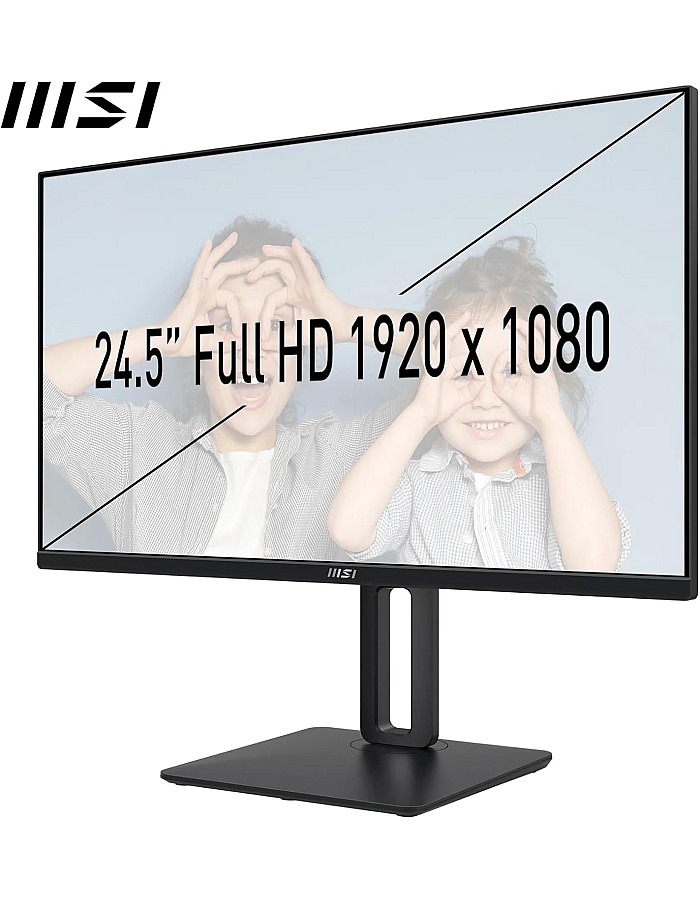 شاشة كمبيوتر برو ام بي 251 24.5 بوصة وبدقة Full HD‏ (1920×1080). لوحة اي بي اس، 100 هرتز، شاشة صديقة للعين، مكبرات صوت مدمجة، إمالة قابلة للتعديل، مدخل