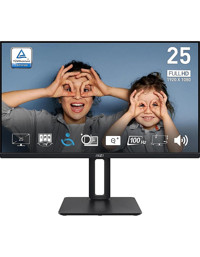 شاشة كمبيوتر برو ام بي 251 24.5 بوصة وبدقة Full HD‏ (1920×1080). لوحة اي بي اس، 100 هرتز، شاشة صديقة للعين، مكبرات صوت مدمجة، إمالة قابلة للتعديل، مدخل