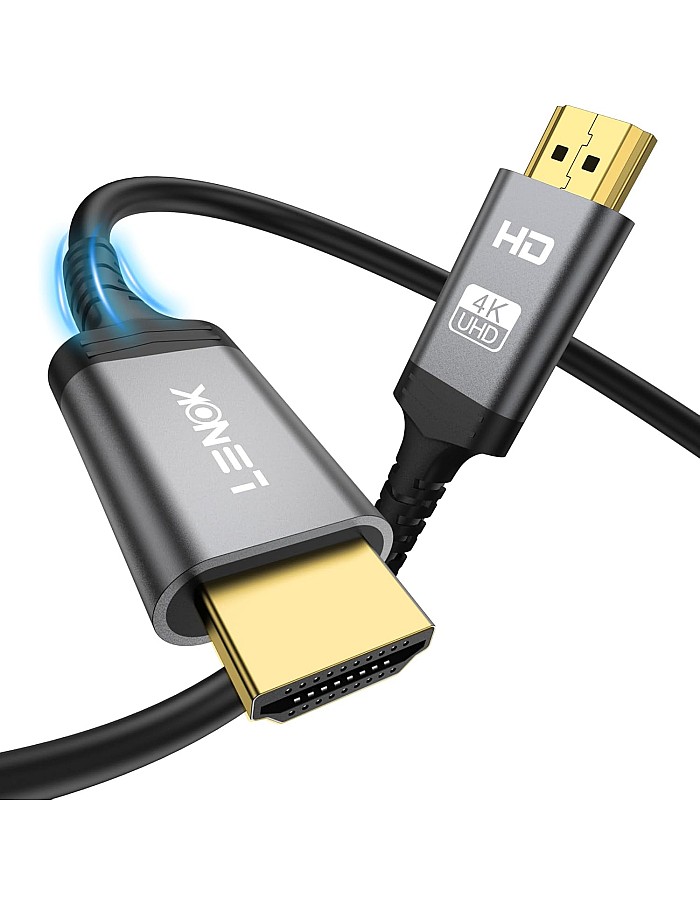كابل HDMI 2.0، تقنية مدى ديناميكي عالي 4K بمعدل 60 هرتز، سرعة نقل بيانات عالية 18Gbps، دعم ايثرنت/ARC، تقنية 3D وHDCP 2.2 وARC، لأجهزة بلاي ستيشن 5/4/3، و4K HDTV