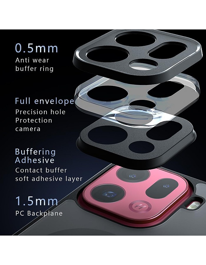 GQ for Oppo Find X9 Pro 5G Magnetic Phone Case| Mag-Safe Compatible | N52 Magnetic Core with 38 Magnetic Points | Shockproof TPU Bezel + PC Back | Translucent Matte Black