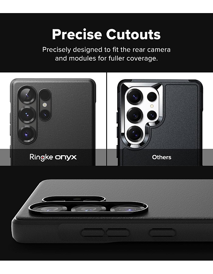 Ringke Onyx Magnetic Case for Samsung Galaxy S25 Ultra, [Compatible with MagSafe] Non-Slip Anti-Fingerprint Scratch-Resistant Shockproof Fit Stylish Mobile Phone Case - Black