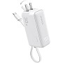 Anker Power Bank USB C Charger Block, 3-in-1 5,000mAh Portable Charger with Built-in USB-C Cable and Foldable AC Plug, 30W Max Compact Battery Pack, for iPhone 15 Series, Galaxy, MacBook and More
