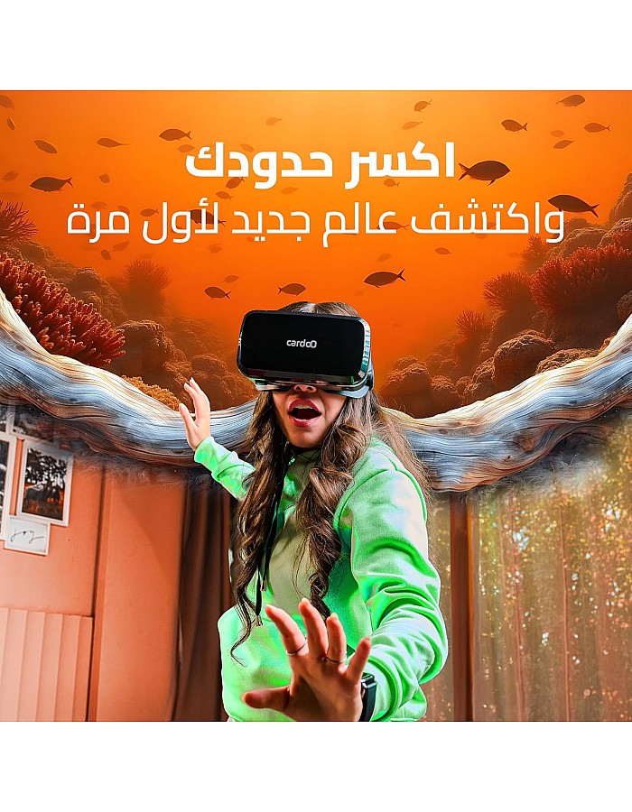 نظارة الواقع الافتراضي في آر بوكس جو خفيفة الوزن، نظارات الواقع الافتراضي لموبايلات أندرويد وiOS (4.8 الى 7.0) | رؤية بانورامية 360 درجة | زر متع