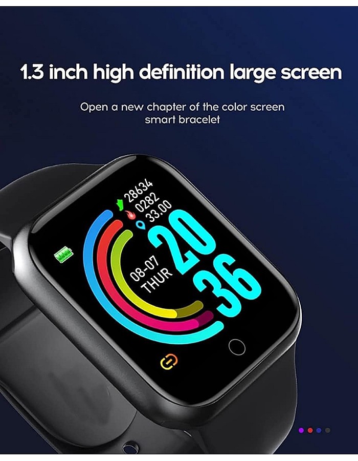 Texton [15 Year Warranty] D20 Bluetooth Touchscreen Smartwatch with Heart Rate Sensor & Basic Features - Perfect for Boys & Girls for Fitness, Health, and Daily Tasks