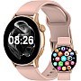 cardoO Smart Watch X Orbit, Round 1.6” AMOLED Display, Bluetooth Calling, Fitness & Health Tracker with Heart, Sleep & SpO2 Monitoring, 100+ Sports Modes – Waterproof, iOS & Android Compatible -Gold