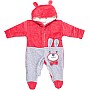 Papillon Girls Embroidered Bear Velvet Hooded Long Sleeves Bodysuit Baby & Toddler Sleepers (pack of 1)