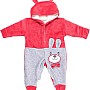 Papillon Girls Embroidered Bear Velvet Hooded Long Sleeves Bodysuit Baby & Toddler Sleepers (pack of 1)