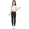 Girls Elastic Sport Leather Stretch Pants