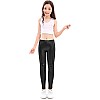 Girls Elastic Sport Leather Stretch Pants