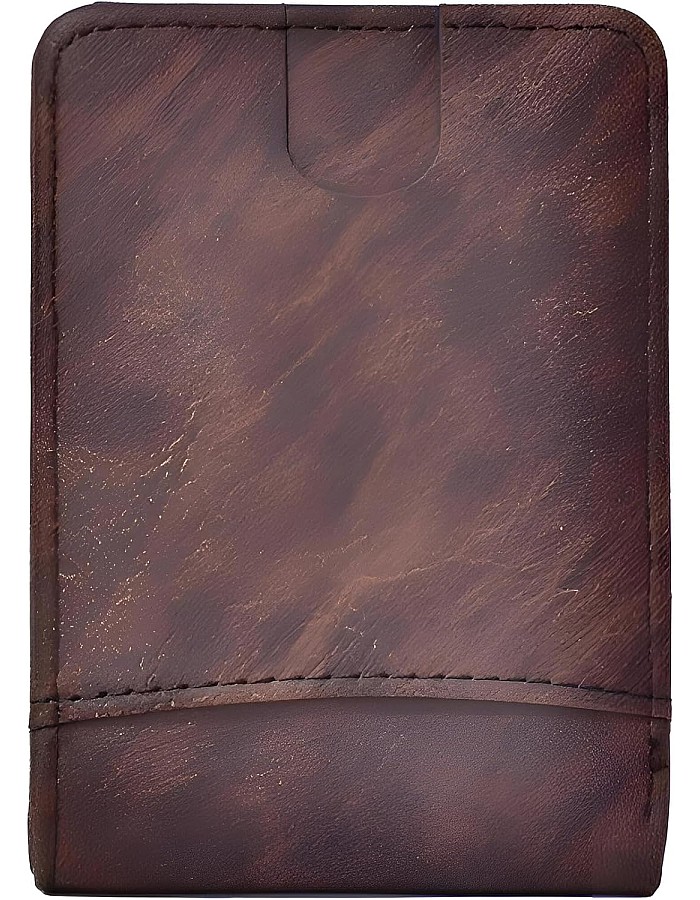 Premium Card Wallet - Forever Sunshine’s minimalist leather design offers durability, thin profile, and a range of stylish colors. (Dark brown)