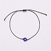 N/Q 2Pcs Handmade Evil Eye Bracelet for Women Mens Friend Couples Handwoven Adjustable Luck Protection Amulet String Bracelets Lucky Jewelry