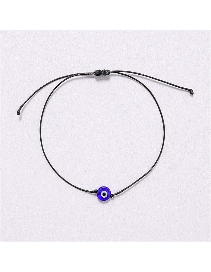 N/Q 2Pcs Handmade Evil Eye Bracelet for Women Mens Friend Couples Handwoven Adjustable Luck Protection Amulet String Bracelets Lucky Jewelry