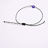 N/Q 2Pcs Handmade Evil Eye Bracelet for Women Mens Friend Couples Handwoven Adjustable Luck Protection Amulet String Bracelets Lucky Jewelry