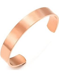 Pure Copper Wristband - Simple Stainless Steel Bracelet for Men and Women, Fashion Style