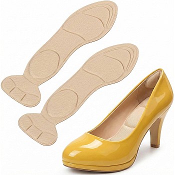 Heel Cushion & Foot Protector for Women (35-40 Cutable) - Soft Foam Cushion to Tighten Loose Shoes and Prevent Heel Wounds, Designed for High Heels & Flats, Firm Hold, Instant Comfort (1 Pair) (Beige)