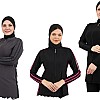 ملابس سباحة للنساء والبنات بوركينى 3 قطع توب كم طويل وبنطلون وتربون عالى الجودة كود 25WL218G1