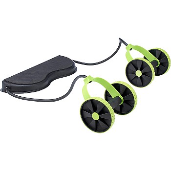 Other Double ab roller exercise equipment - black and green