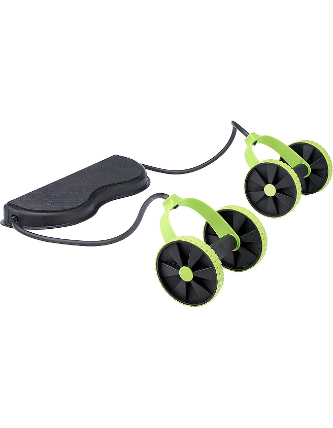 Other Double ab roller exercise equipment - black and green