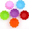 Mini Cake Molds - 6 Pcs Reusable Silicone Baking Cups, Mini Paper Cups for Mini Cakes and Mini Cakes, Flower Cupcake Cups (6 Pieces)