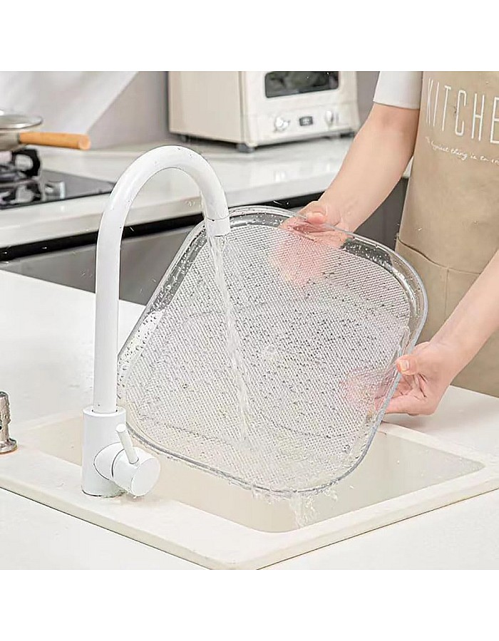 Lazy Susan Turntable Organizer for Refrigerator, Clear Rectangular Fridge Organizer Storage,Long Square Lazy Susan for Cabinet, Table, Pantry, Kitchen, Countertop(13.78"*10.24"*1.77")