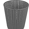 Turt El helal & el negma office trash bin - grey