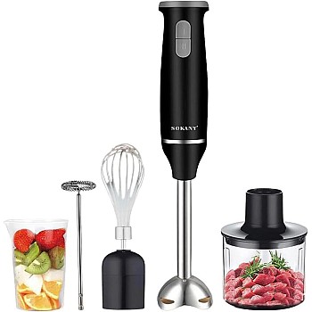 Sokany 5 In 1 Hand Blender & Food Mixer - 800 Watt (SK-1714-5)