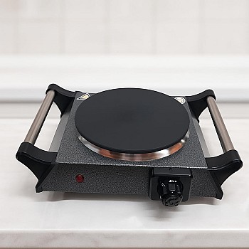 1 Eye Electric Cooker, 1500 Watts, Non-Stick Surface With Temperature Levels, Overheat Protection, Auto Shut-Off Function -kh7115