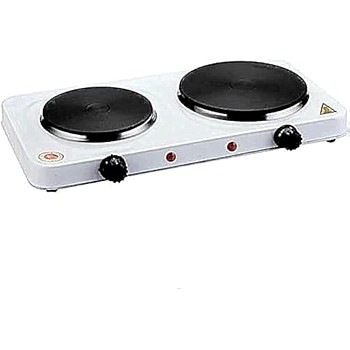Akmy HP-001-D Electric Double Hot Plate, White