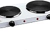 طبق تسخين كهربائي مزدوج من اكمي HP-001-D، ابيض