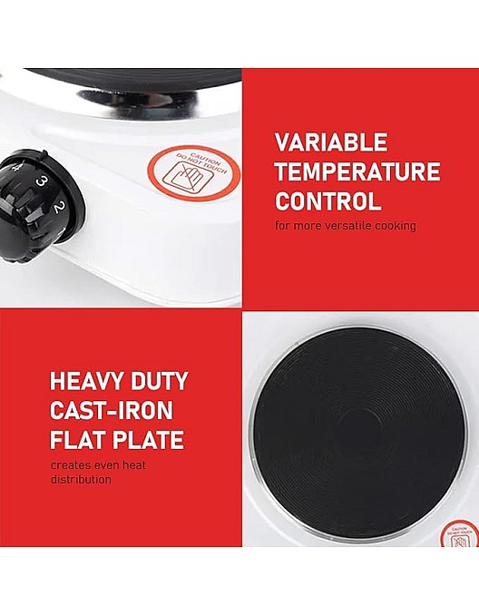 hot plate single burner hotplate cooking stove cooker heater for cooking, non-stick coating, overheat protection electric cooking (1000 W)