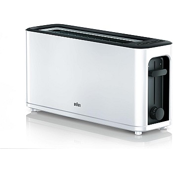 Braun Household HT3100WH 1 Slot Toaster with 7 Levels of Browning, 1000 W, White