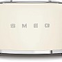 SMEG 2 Slice Toaster with 6 Presets and Defrost Function and Removable Crumb Tray (Cream)