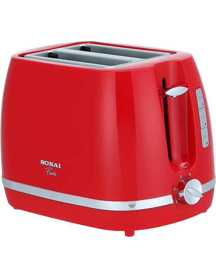 Sonai Flair Toaster – With 3 Functions, 870 Watt ,Red – SH-1820