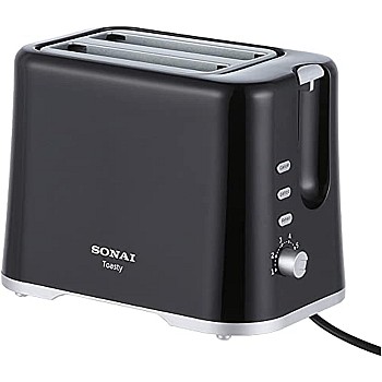 Sonai SH-1808 Toasty Electric Toaster, 2 Slices - Black - 2725604299213